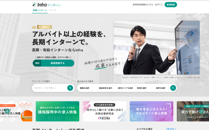 Infraインターンの紹介写真