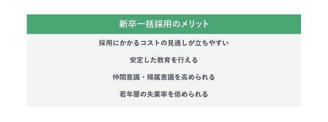 新卒一括採用の企業側のメリット