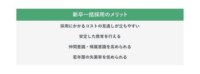 新卒一括採用の企業側のメリット