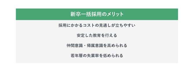 新卒一括採用のメリット