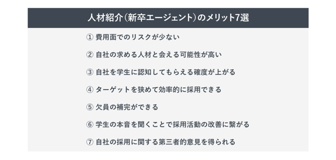 人材紹介(新卒エージェント)のメリット7選